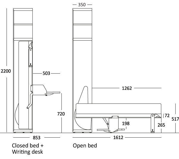 Oplapbed Circe Desk3 BedHabits